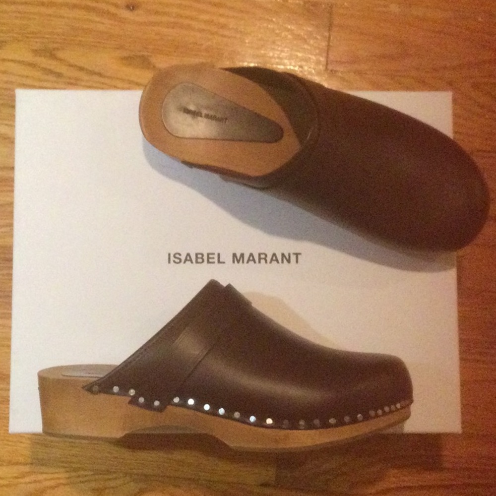 ⚡️Isabel Marant⚡️Thalia leather clog Burgundy 37